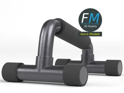 Gym push-up bar 3D model