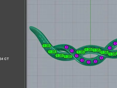 Infinity Diamond Necklace 3D print model