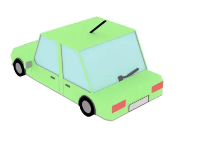 Low Poly Car for game Free low-poly 3D model