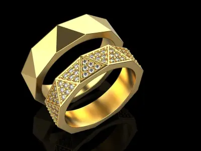 Wedding ring model 338 3D print model