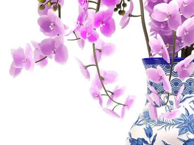 Orchid bouquet 3D model