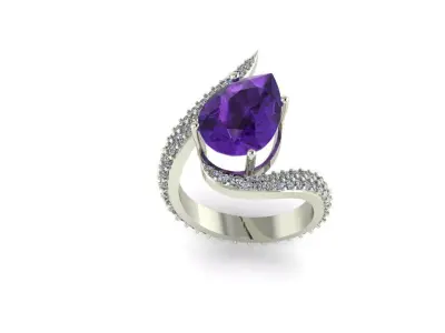 Ring with 2 casts 3D print model