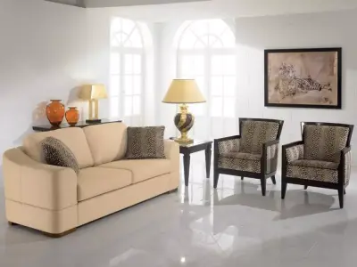 213567 living room with sofa and chairs 3D model