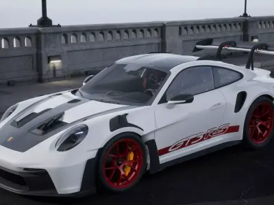 Porsche 911 GT3-RS 992 2023 Weissach Package RS 3D model  Low-poly 3D model