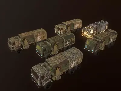 Radar Truck Low-poly 3D model Low-poly 3D model