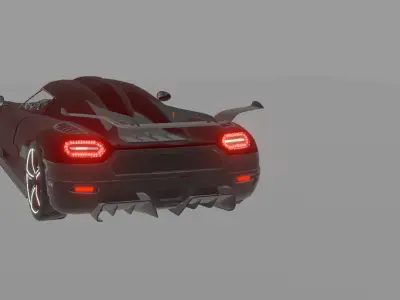 koenigsegg one Low-poly 3D model