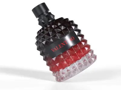 Liquid Perfume Cosmetic Glass Bottle 3D model