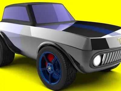 Fluvia car model Low-poly 3D model