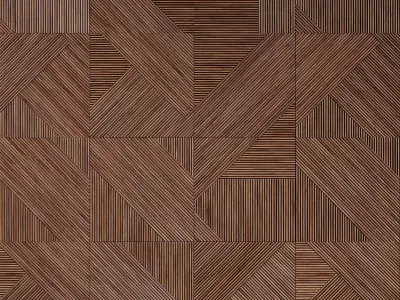 Emmemobili STRIPES BOISERIEwalnut panels 3D model