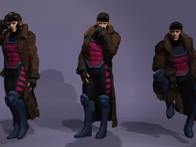 Gambit Deadpool Wolverine Channing Tatum X-man Marvel 3D model