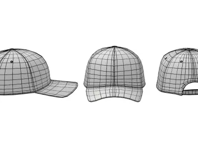Sport Cap Low-poly 3D model