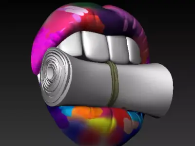 DOLLARS IN THE TEETH 3D PRINT MODEL 3D print model