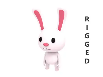 Rigged Rabbit 3D model