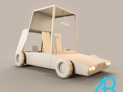 old car Low-poly 3D model