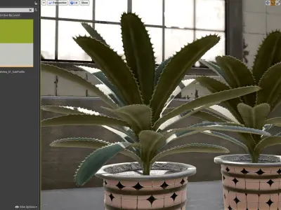 plant in pot Low-poly 3D model