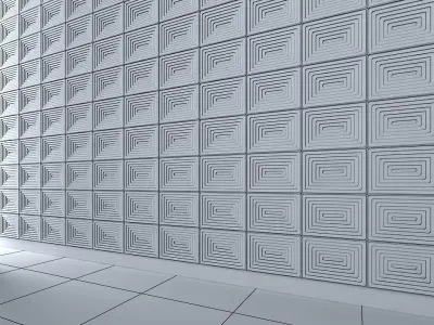 3d wall panel Low-poly 3D model 2