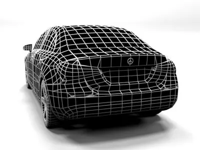 MERCEDES A CLASS 4D LOWPOLY Low-poly 3D model