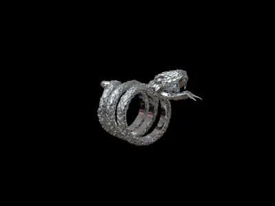 Luxury Snake Ring Free 3D print model