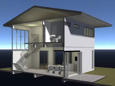 House in section cut 25-62 3D model