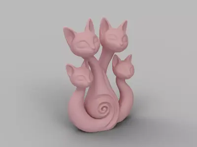 Decorative Cat Figurine 3D print model