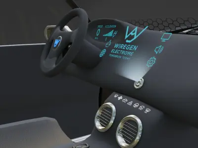 Wiregen Electrome Scifi Luxury Car -Mid Poly 3D model