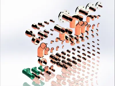 Geberit Mapress Copper Solidworks Routing Library 3D model