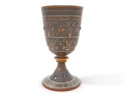 Medieval Ornate Goblet model pack Low-poly 3D model