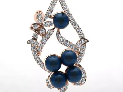 free jewelry pear pendant Free 3D print model