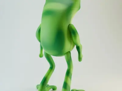 Cartoon Frog 3D Model Low-poly 3D model