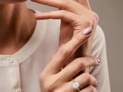 solitaire ring with detail images and 360 render videos 46 3D print model