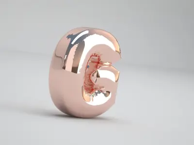 G Balloon Copper 3D model