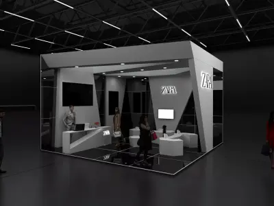 Dark exhibition Hall 3D model