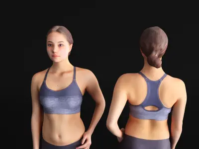Female sport  21 Low-poly 3D model