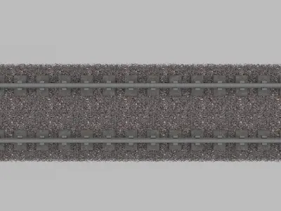 Train Subway Rail 3D model