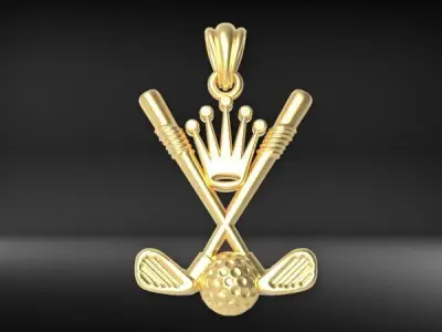 Golf Clubs pendant 3D print model