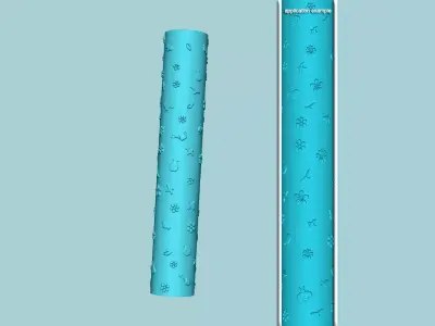 Texture Roll 53 Spring Positive - Fondant Decoration Maker 3D print model