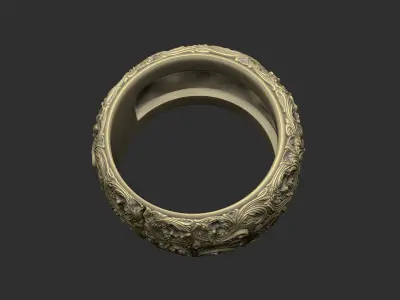 royal luxury ring pattern gothic design 3D print model