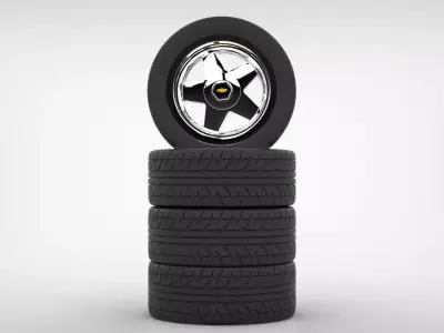 Chevrolet Malibu star rim Low-poly 3D model