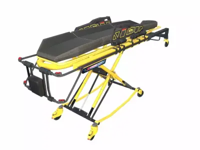 Powered Ambulance Trolley 12 Low-poly 3D model