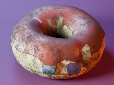 Inflatable Donut Free low-poly 3D model