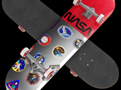 Skateboard NASA set 3D model