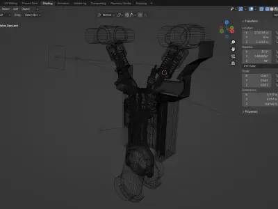 Piston Engine 1 Cylinder Cut away 3D model