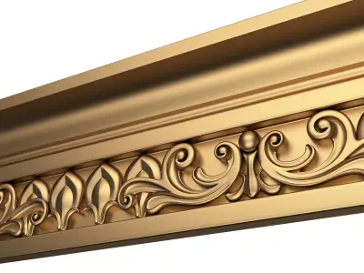 Cornice Decoration Molding 012 Low-poly 3D model