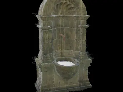 Interior Stone Fountains Low-poly 3D model