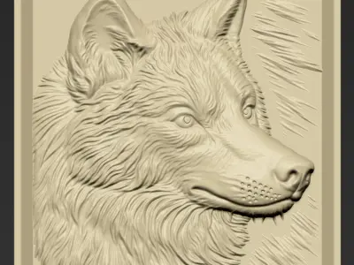Wolf Head A49 3D print model