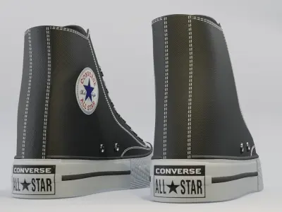 Basketball Leather Shoes Converse All Star Black 3D model