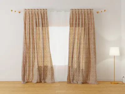 Curtains 01 collection 2 3D model