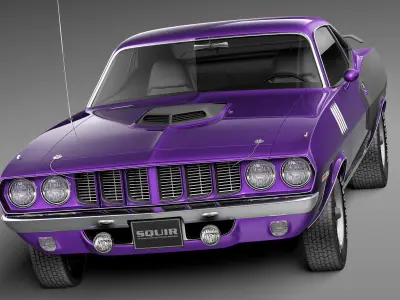 Plymouth Hemi Cuda Barracuda 1971 3D model