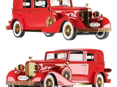 cadillac v 16 1933 Low-poly 3D model