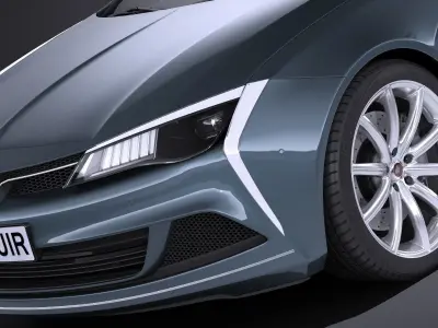 Generic estate wagon v2 2017 3D model